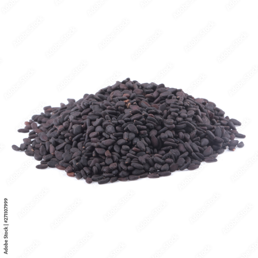 heap of black sesame isolated on white heap of black sesame isolated on white