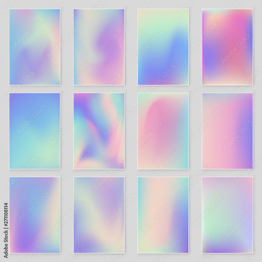 Holographic foil gradient iridescent background 