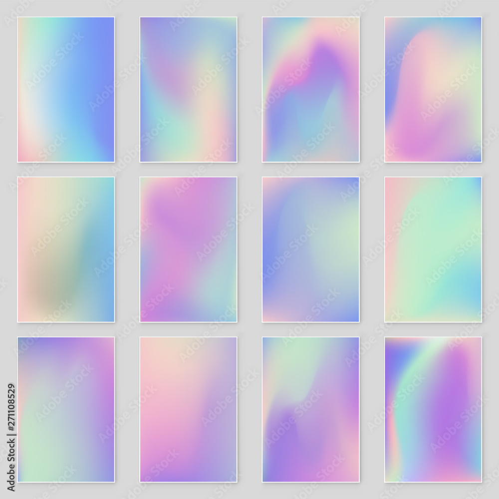 Holographic foil gradient iridescent background 