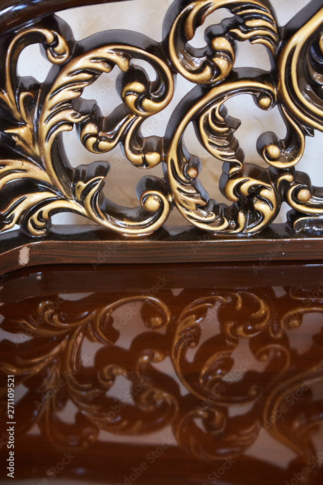 Detail the close-up of the bed