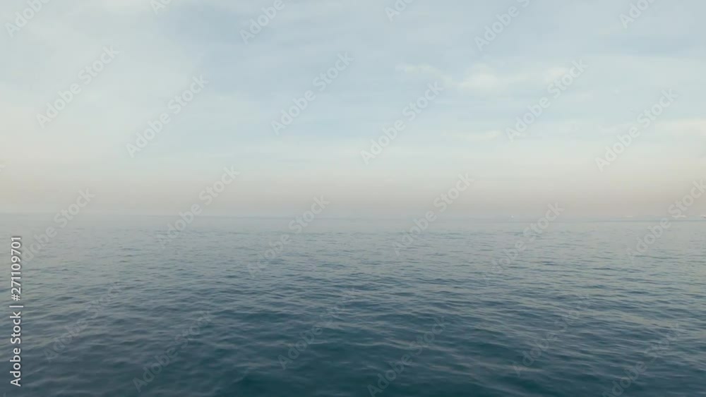 Panoramic view of the calm sea, light ripples on the water and silence Panoramic view of the calm sea, light ripples on the water and silence