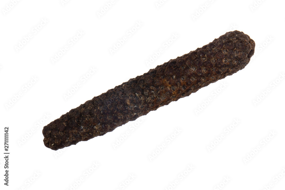 long pepper (pipli) isolated on white long pepper (pipli) isolated on white