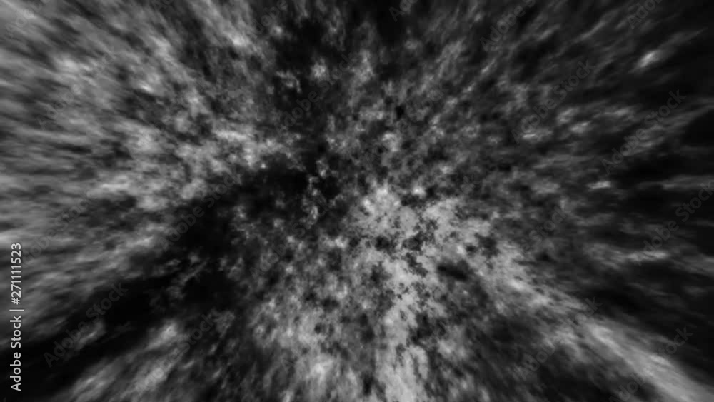 Angry digital shadow ghost with noise effect. Bad tv signal. Animation in genre of horror. Black and white colors.