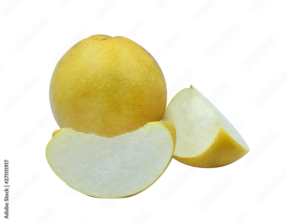 Big chinese pear isolated white background with clipping path Big chinese pear isolated white background with clipping path