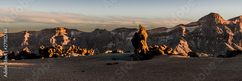 Sunset in the rocky desert
