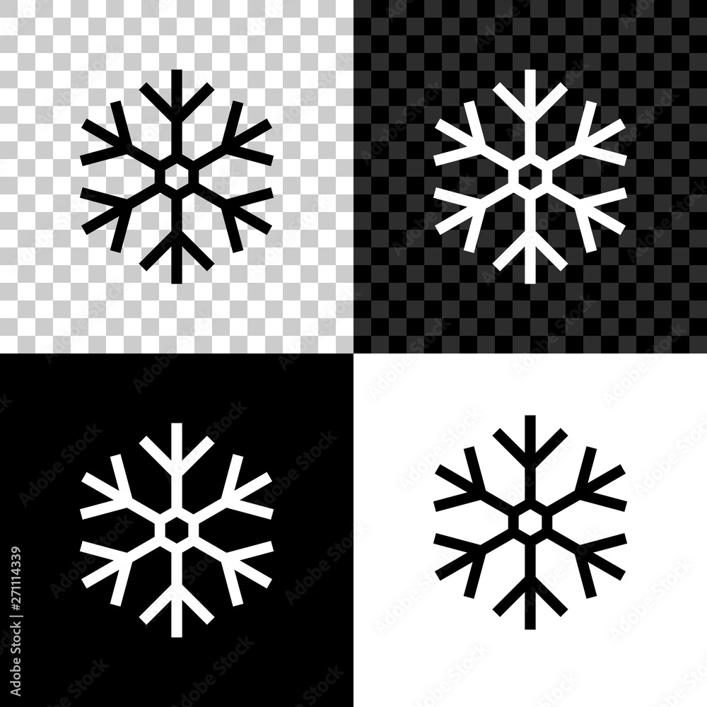 Snowflake icon isolated on black, white and transparent background. Vector Illustration Snowflake icon isolated on black, white and transparent background. Vector Illustration