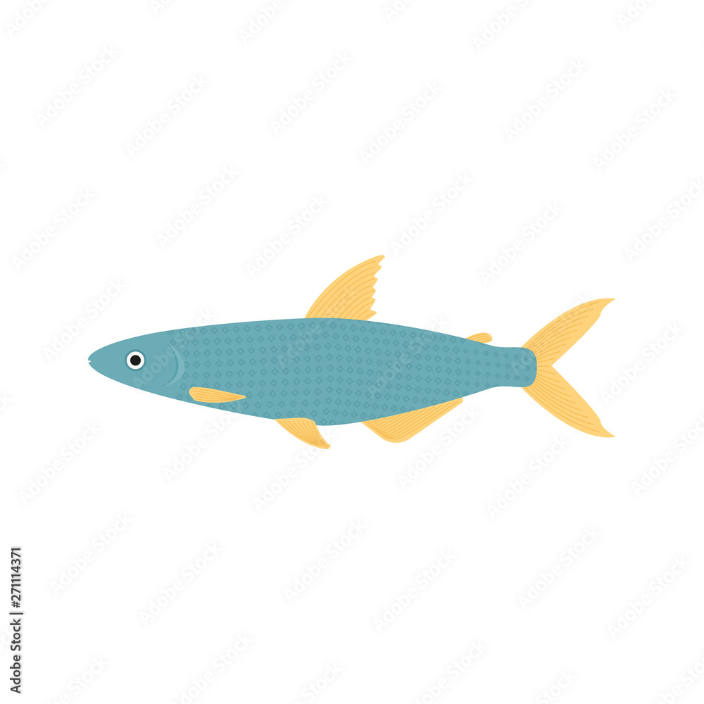 Fish alestes icon in flat style, african animal vector illustration Fish alestes icon in flat style, african animal vector illustration