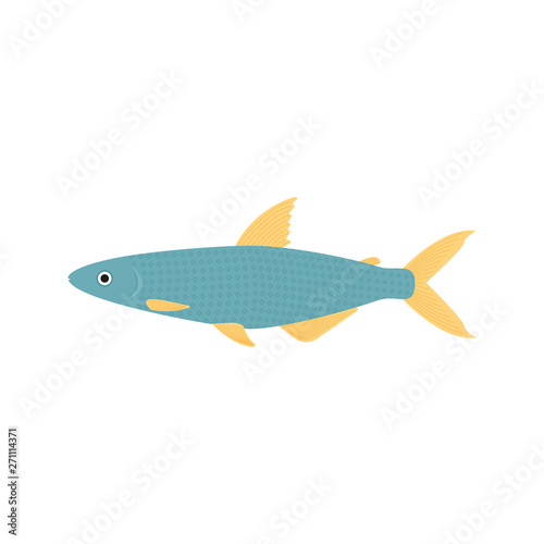 Fish alestes icon in flat style, african animal vector illustration