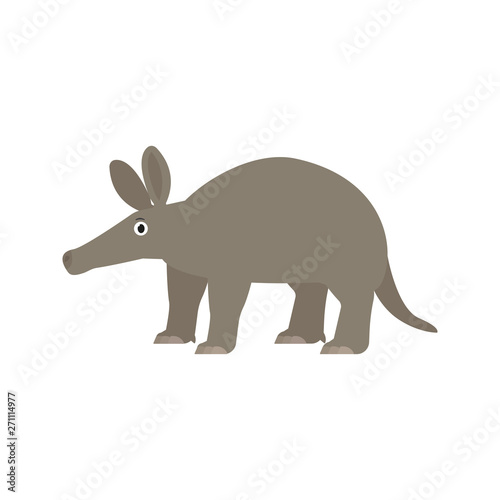 Aardvark icon in flat style  african animal vector illustration