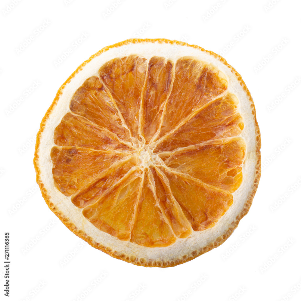 slice of dried orange isolated slice of dried orange isolated