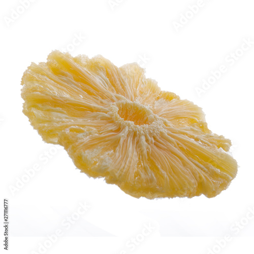 dried slice of pineapple isolated