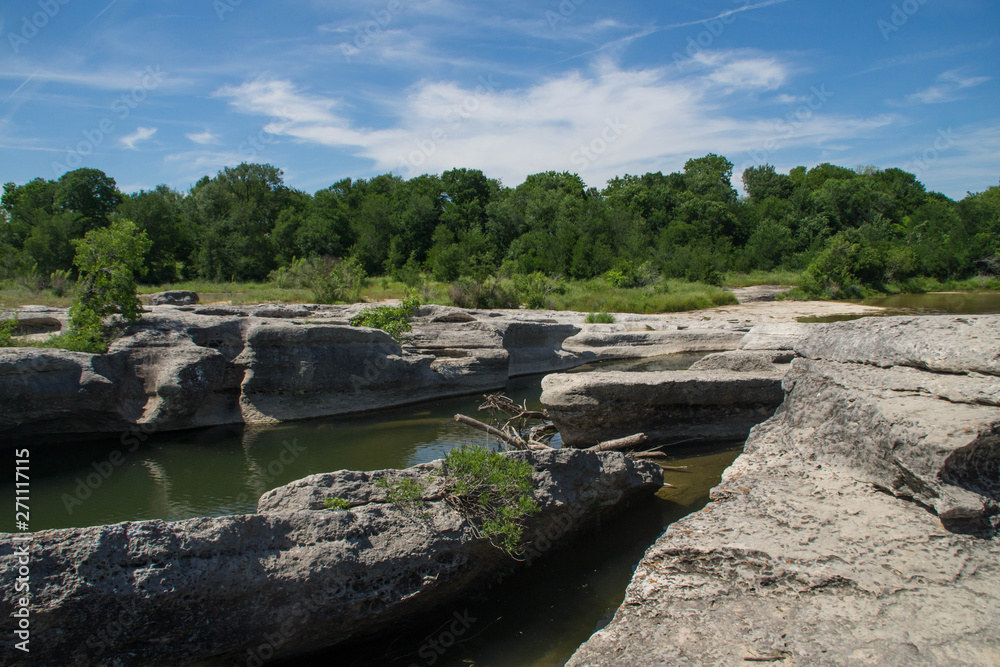 Fototapeta premium View over Onion Creek in McKinney Falls State Park