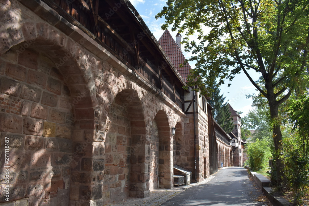 Old city wall in Nürnberg