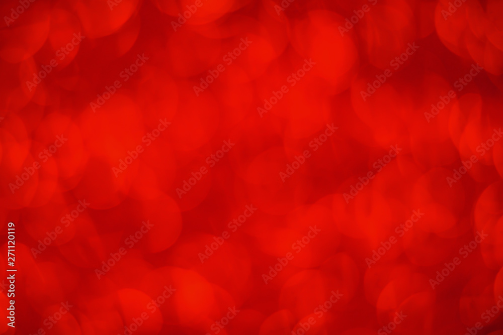 Abstract light red bokeh christmas light blurred background
