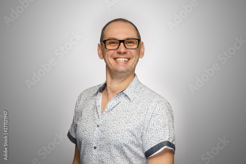 happy man in glasses portrait