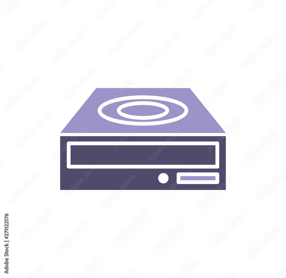 Fototapeta premium Computer hardware icon on background for graphic and web design. Simple illustration. Internet concept symbol for website button or mobile app.