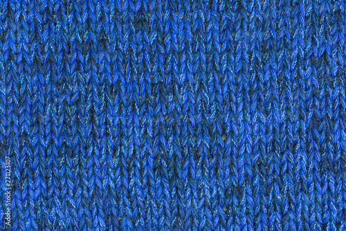 background of knitted fabric in blue and black with lurex thread