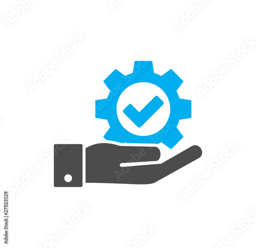 Service related icon on background for graphic and web design. Simple illustration. Internet concept symbol for website button or mobile app.
