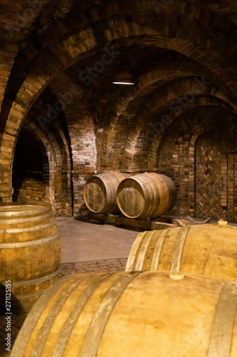 wine barrels in the cellar, Szekszard, Hungary © Richard Semik