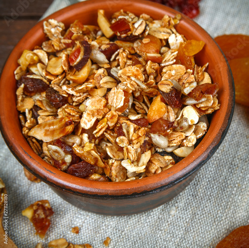 Granola in bowl