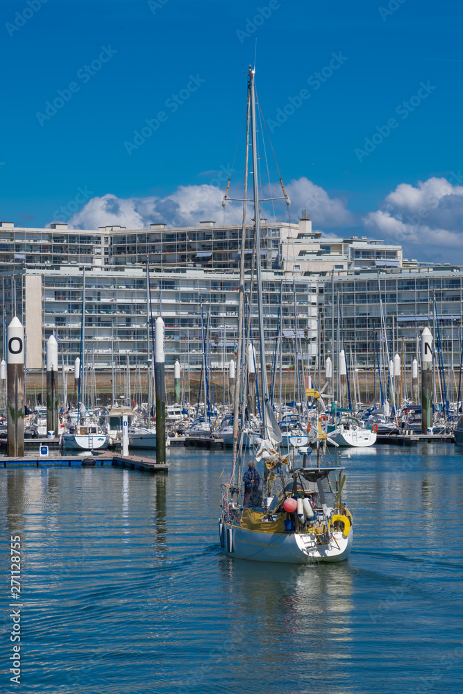 Le Havre, France - 05 30 2019: The harbor. Joinville Cove
