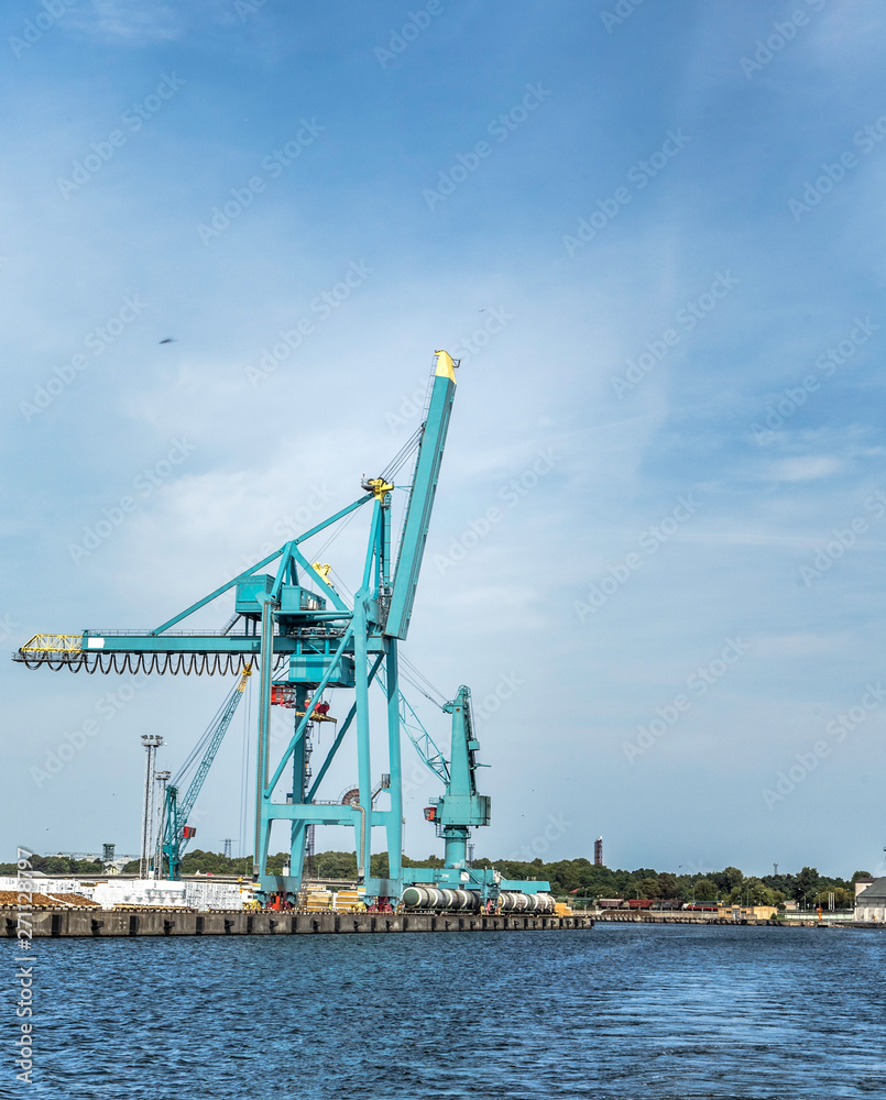 Cranes in the port