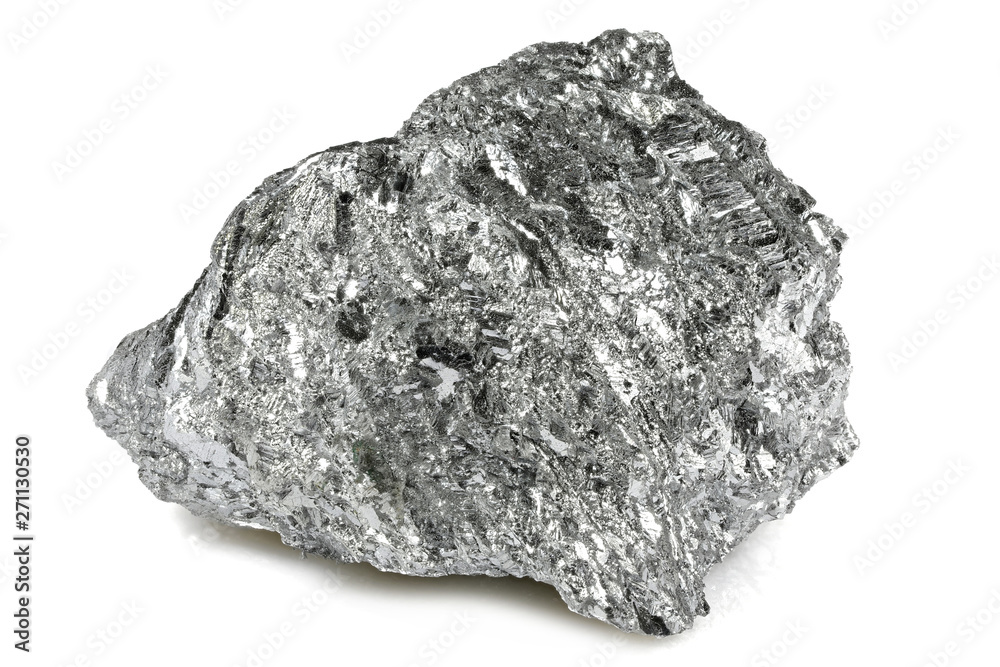 99.99% fine antimony isolated on white background