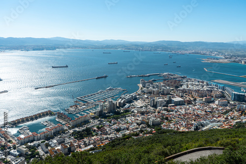 Aerial view of Gibraltar