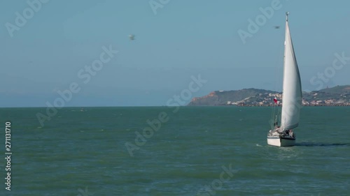 private sailingyacht in action 