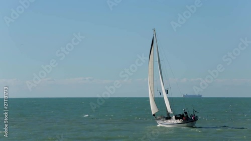 private sailingyacht in action 