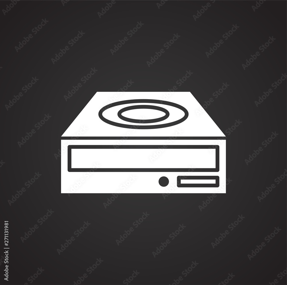 Fototapeta premium Computer hardware icon on background for graphic and web design. Simple illustration. Internet concept symbol for website button or mobile app.