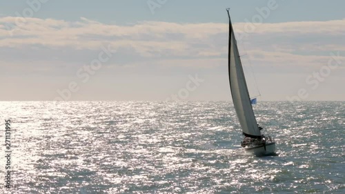 private sailingyacht in action 