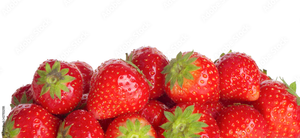 heap of strawberries isolated on white background heap of strawberries isolated on white background