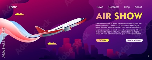 Concept banner air show