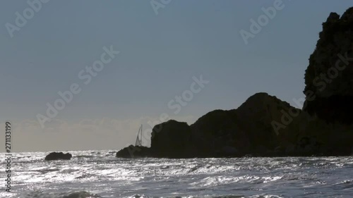 private sailingyacht in action 