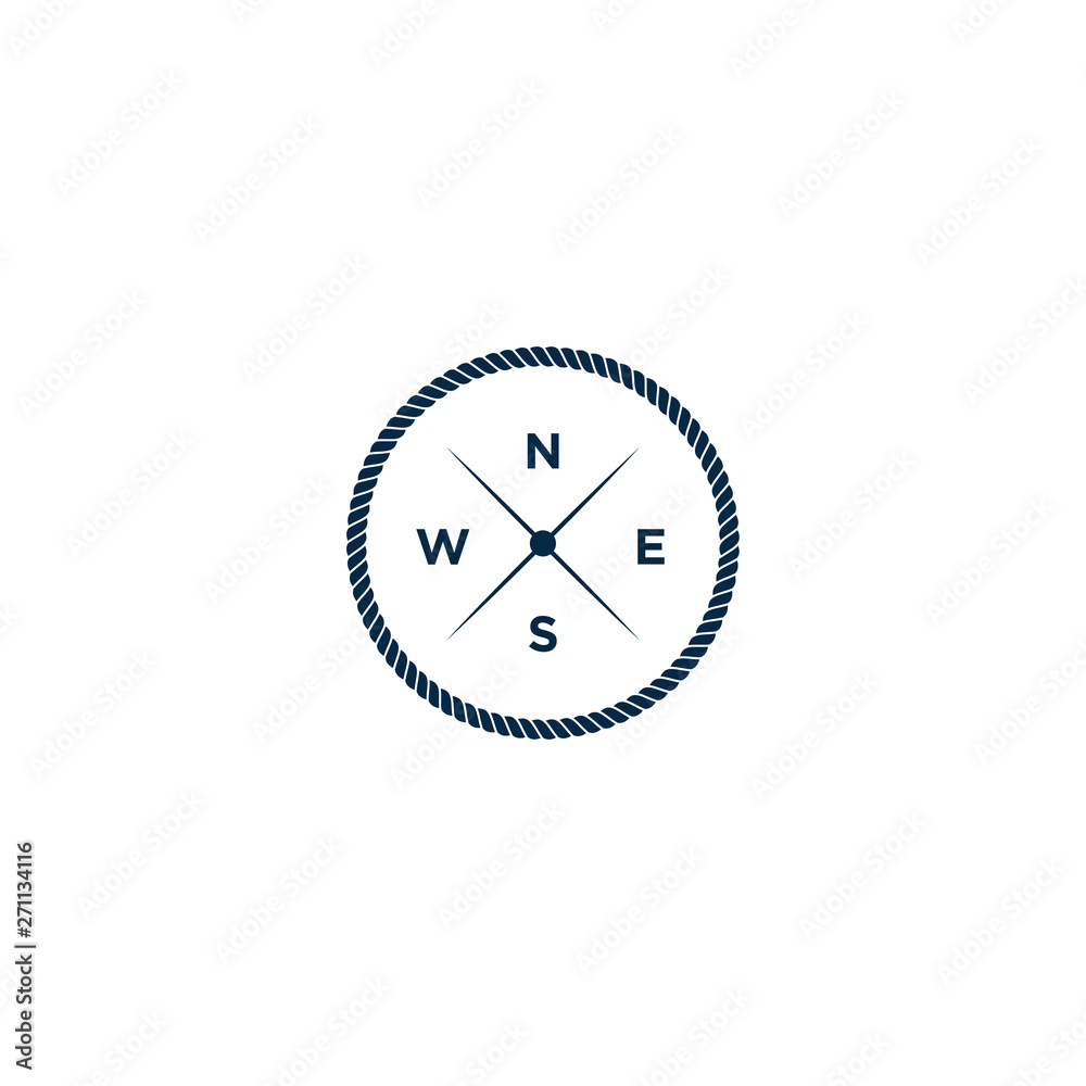 marine retro emblems logo with anchor rope and sailor compass, anchor logo - vector marine retro emblems logo with anchor rope and sailor compass, anchor logo - vector