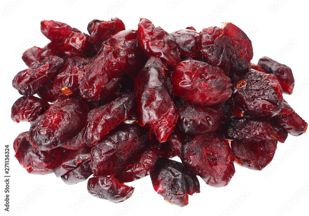 Cranberry isolated on white background. top view Cranberry isolated on white background. top view