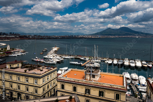 Panoramic view of Napoli and Vesuvius, Campania, Italy