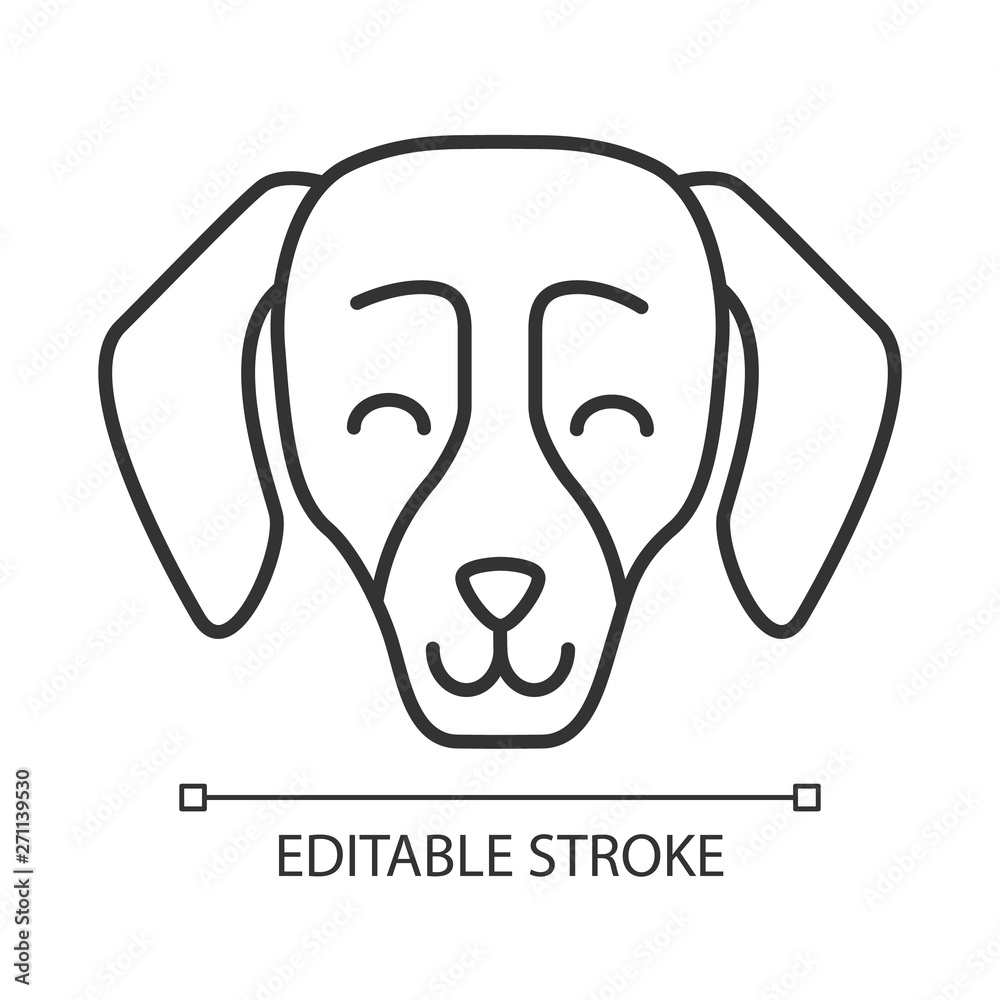 Dachshund cute kawaii linear character Dachshund cute kawaii linear character