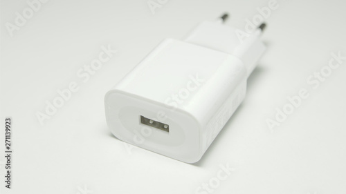 USB charger head/adapter in high quality on white background