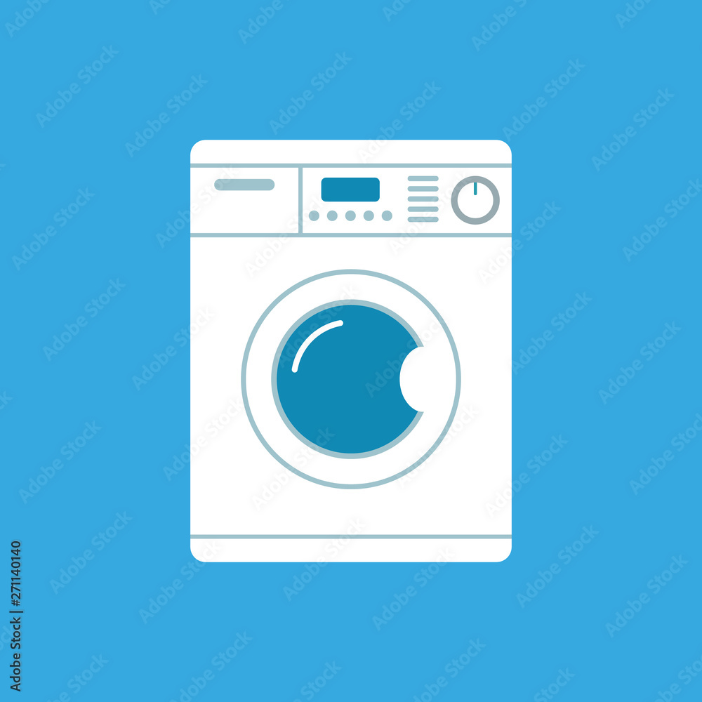 Wash machine. Flat design. Vector. Wash machine. Flat design. Vector.