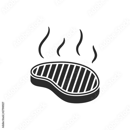 Steak grill icon. Vector illustration.