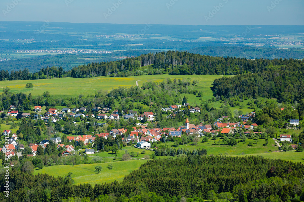 Ausblick auf Balingen-Zillhausen auf der Schwäbischen Alb