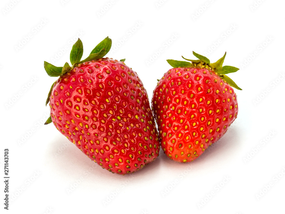 Photo of red strawberry isolated on white background Photo of red strawberry isolated on white background