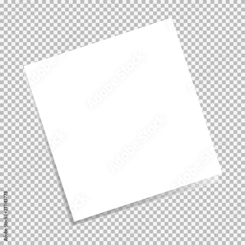 Vector Photo frame mockup design. White border on a transparent background