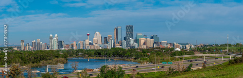 Calgary's skyline on a sunny day. 