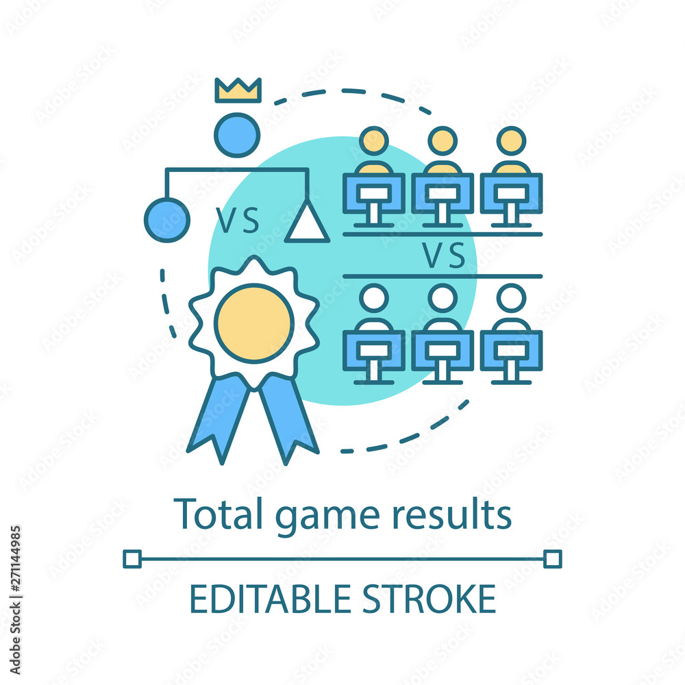 Total game result concept icon Total game result concept icon