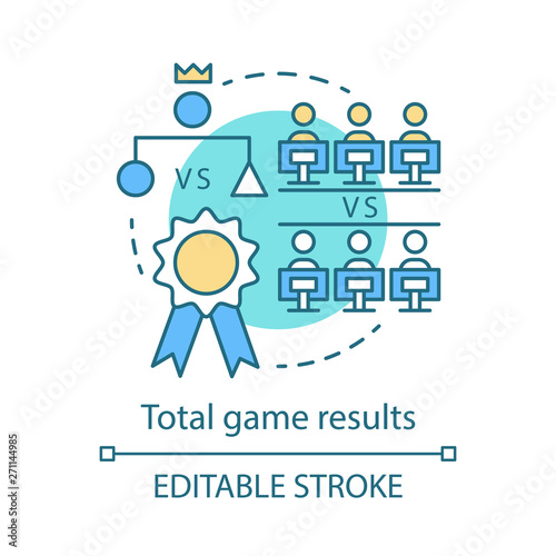 Total game result concept icon