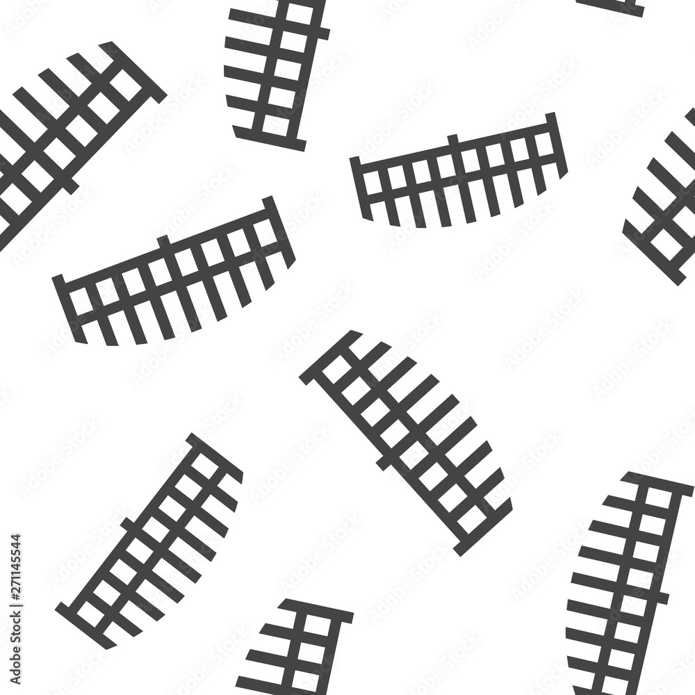 Vector fence icon seamless pattern on a white background. Vector fence icon seamless pattern on a white background.