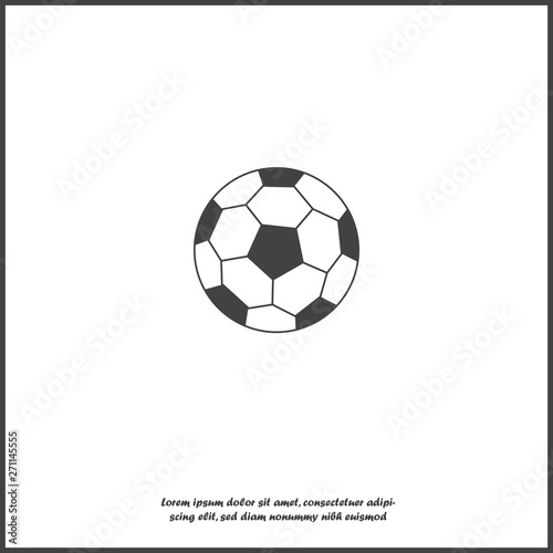 Vector icon soccer ball icon goal on white isolated background.